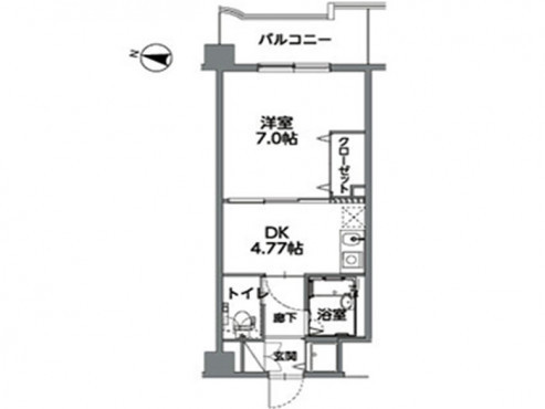 間取図（1DK/30.60㎡の場合）