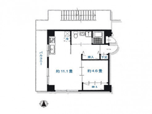 一般居室間取（1LDK／45.36㎡の場合）