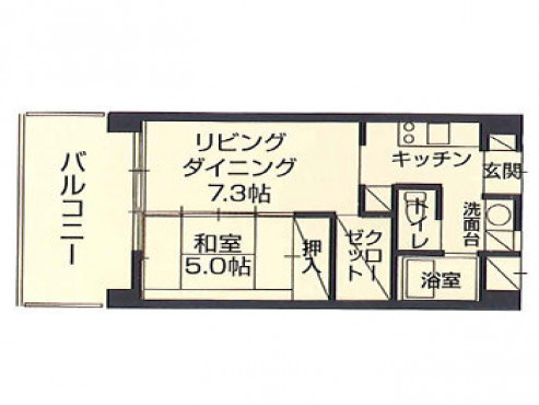 居室間取（2K／39.31m²の場合）